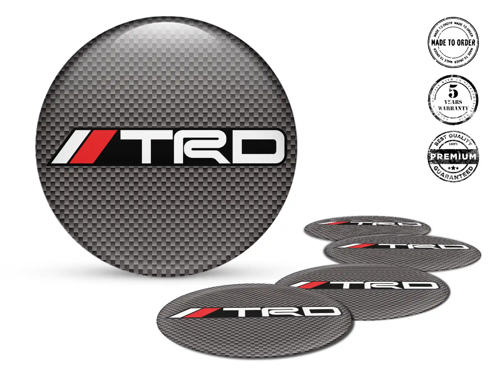 Toyota TRD Etiqueta Bombada Variante Perfecta para Aros
